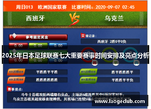 2025年日本足球联赛七大重要赛事时间安排及亮点分析 2025年日本足球联赛七大重要赛事时间安排及亮点分析