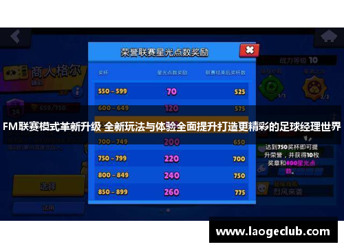 FM联赛模式革新升级 全新玩法与体验全面提升打造更精彩的足球经理世界