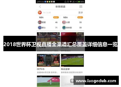 2018世界杯卫视直播全渠道汇总覆盖详细信息一览