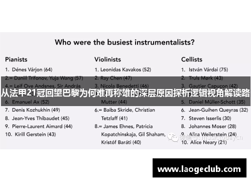 从法甲21冠回望巴黎为何难再称雄的深层原因探析逻辑视角解读路